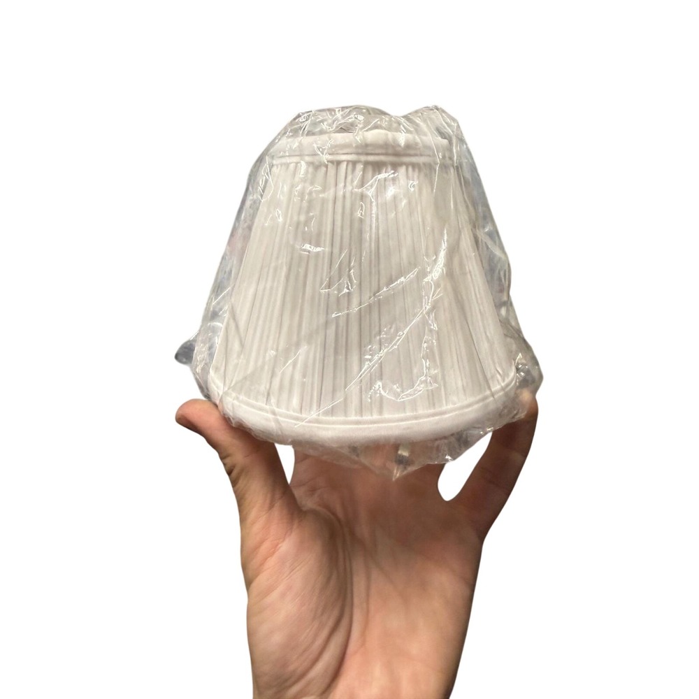 Set of 6 Vintage High-Quality Mini Pleated Chandelier Lamp Shades – Premium Silk